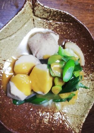 貴女風味で里芋白ネギの味噌餡♥ゆりさん風-レシピのメイン写真