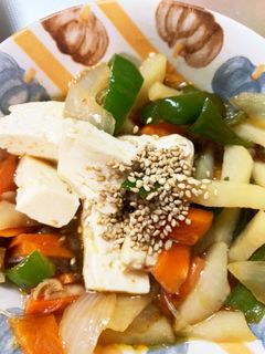 全てレンジ肉なし豆腐春雨ピリ辛中華風炒煮-レシピのメイン写真