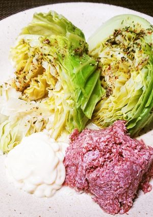 簡単！蒸しキャベツのコーンビーフ添え♪-レシピのメイン写真