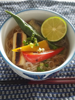 野菜の焼き浸し 素麺(煮麺)-レシピのメイン写真
