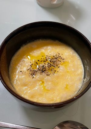息子が作る♡身体に優しい卵がゆ-レシピのメイン写真