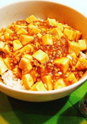 残った鶏そぼろをリメイク！麻婆丼-レシピのメイン写真