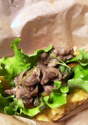 焼き肉ライスバーガー☆冷ご飯でもOK-レシピのメイン写真