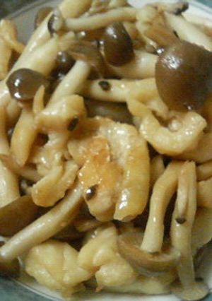 鶏皮しめじのめんつゆ炒め☆彡-レシピのメイン写真