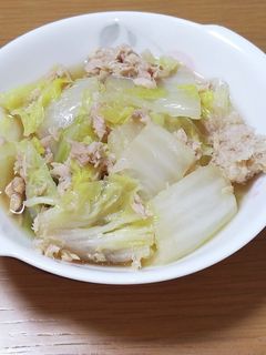 白菜とツナの煮物-レシピのメイン写真