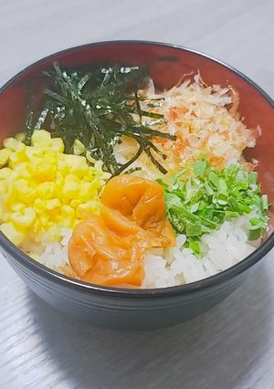 梅たぬき 出汁茶漬け♡-レシピのメイン写真