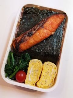 お弁当(1/31)鮭弁当-レシピのメイン写真