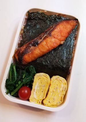 お弁当(1/31)鮭弁当-レシピのメイン写真