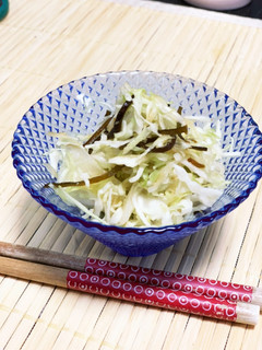 10秒で!キャベツと塩昆布の和え物-レシピのメイン写真