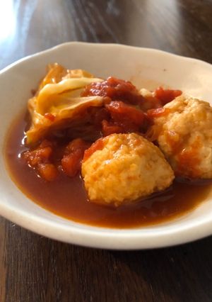 つくね団子とキャベツミルフィーユとまと煮-レシピのメイン写真