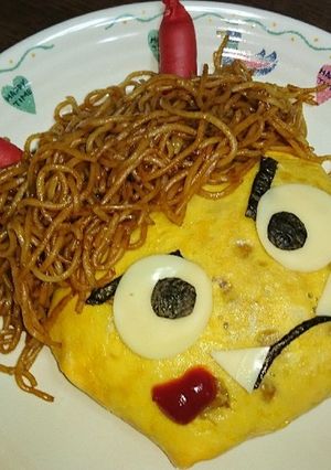 節分やキャラ弁にも♪黄色鬼さん焼きそば♪-レシピのメイン写真