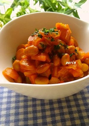 福豆救済に♪福豆のトマトジュース煮-レシピのメイン写真