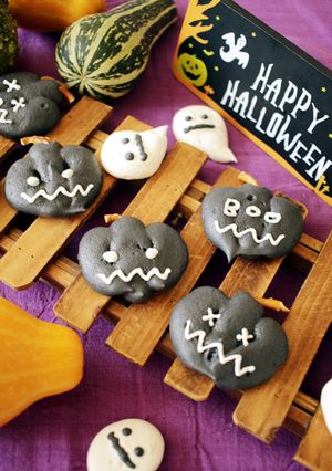 ハロウウィン！真っ黒メレンゲクッキー-レシピのメイン写真