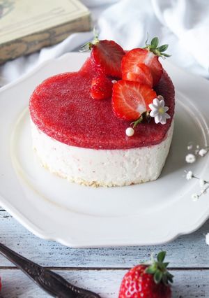 ハート♥ホワイトチョコレアチーズケーキ-レシピのメイン写真
