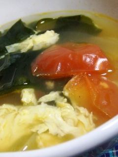 トマトとわかめのたまごスープ-レシピのメイン写真