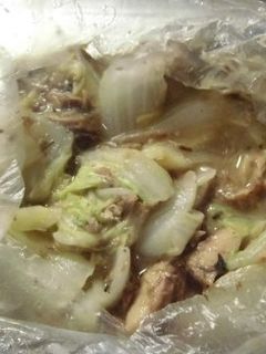 鯖缶と白菜のレンジ蒸し-レシピのメイン写真
