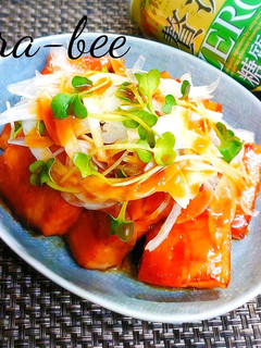 おうち居酒屋♪新玉乗っけベーコンステーキ-レシピのメイン写真