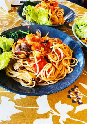 あさりとシーフード簡単パスタペスカトーレ-レシピのメイン写真