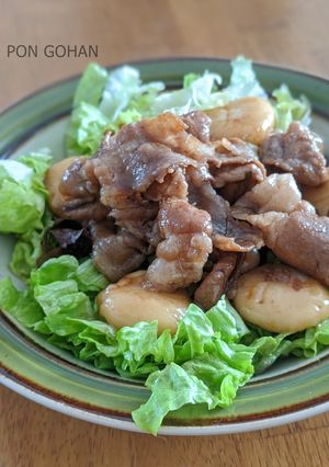 甘辛豚バラのっけサラダ-レシピのメイン写真