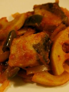 ぶりとレンコンのトマト煮-レシピのメイン写真