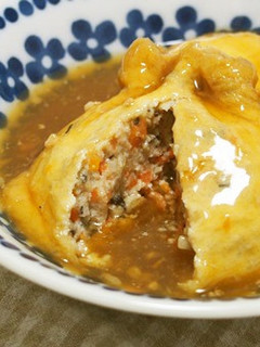 豆腐でふわふわ肉詰め煮!とろみもつけて♪-レシピのメイン写真