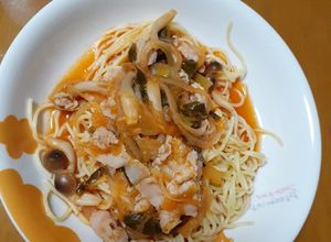 豚バラしゃぶしゃぶ肉の甘いトマトスパ♪-レシピのメイン写真