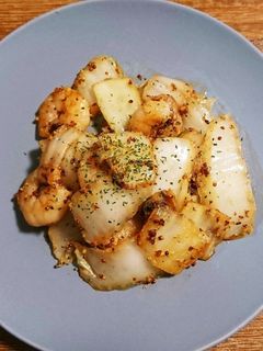 白菜と海老の粒マスタード炒め-レシピのメイン写真