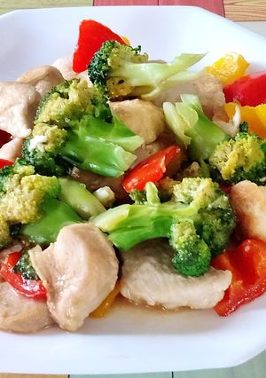 鶏むね肉とブロッコリーのオイスター炒め-レシピのメイン写真