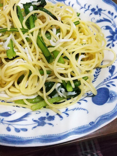 小松菜としらすの和風スパゲッティ-レシピのメイン写真