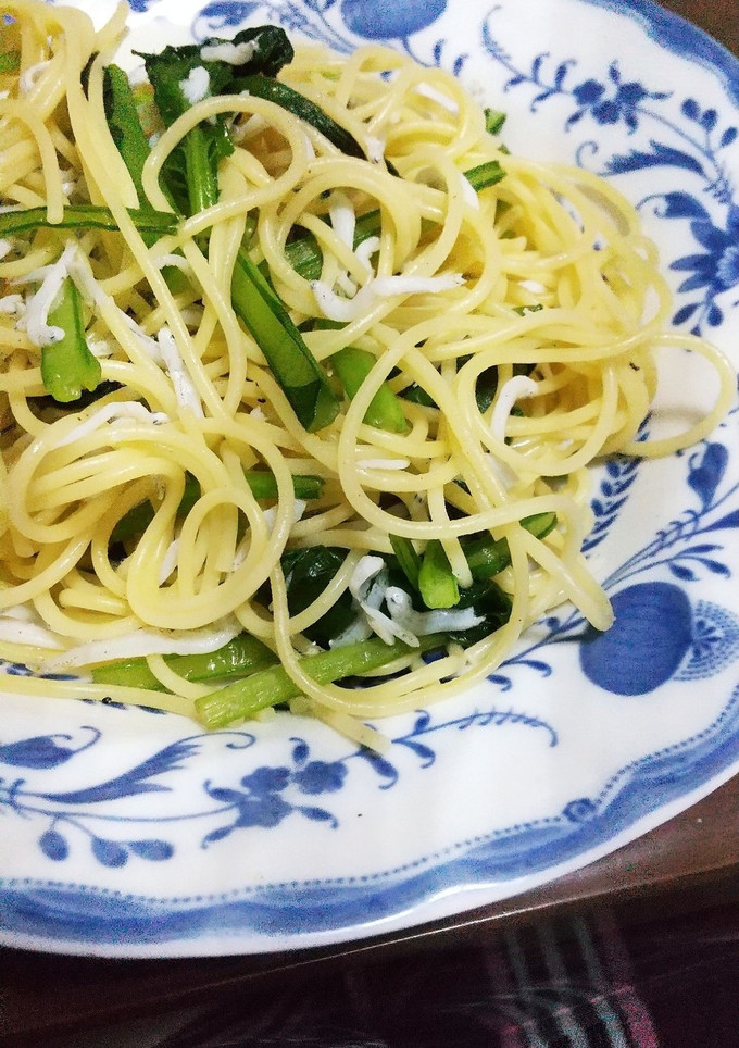 小松菜としらすの和風スパゲッティ-レシピのメイン写真