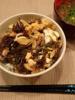 フノリの卵とじ丼-レシピのメイン写真