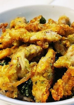 若鶏せせりのカレ・チー・パン粉揚げ。-レシピのメイン写真