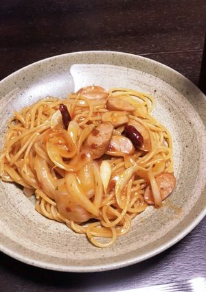 簡単クノールトマトポタージュで作るパスタ-レシピのメイン写真