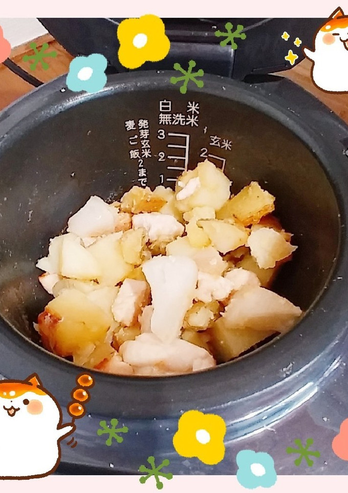 【出稼ぎメシ】じゃがと鶏の炊飯器煮込み-レシピのメイン写真