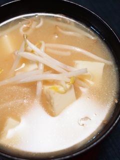 豆腐ともやしの酒粕味噌汁-レシピのメイン写真