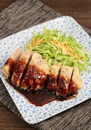 レンジで簡単！揚げない☆豚切りとんかつ-レシピのメイン写真