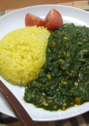 ダイエットに☆緑のほうれん草カレー-レシピのメイン写真