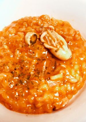 カキ入りトマトとチーズのリゾット-レシピのメイン写真