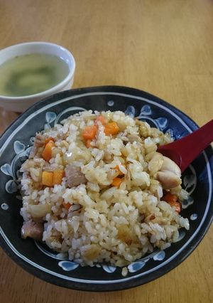 中華鍋　炒飯　卵なし-レシピのメイン写真