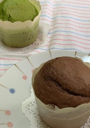 *ふわふわココア&抹茶マフィン-レシピのメイン写真