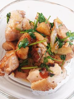 鶏肉のパクチー炒め-レシピのメイン写真