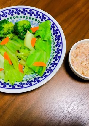 レンジで温野菜＋ツナディップ-レシピのメイン写真