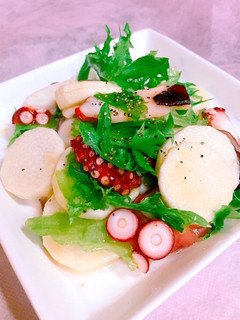 たこと長芋のわさびドレッシング和え-レシピのメイン写真