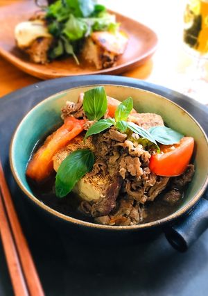 簡単おかず☆トマト肉豆腐-レシピのメイン写真