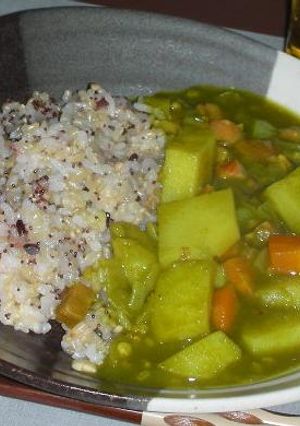 【ヘルシー雑穀】たかきび入り青汁カレー-レシピのメイン写真