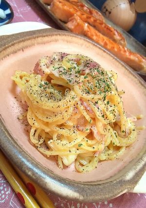 チーズのカルボナーラ-レシピのメイン写真
