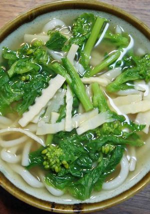 菜の花と筍の葛かけうどん-レシピのメイン写真