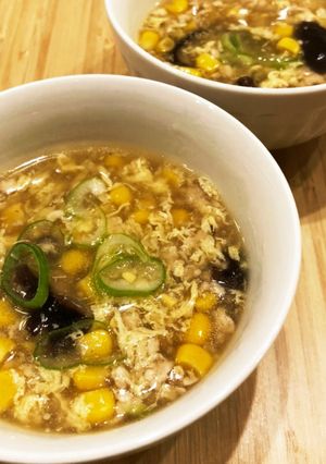 食べるスープ★コーンと椎茸の中華スープ-レシピのメイン写真