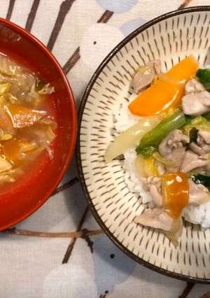 鶏と野菜のあんかけ丼-レシピのメイン写真