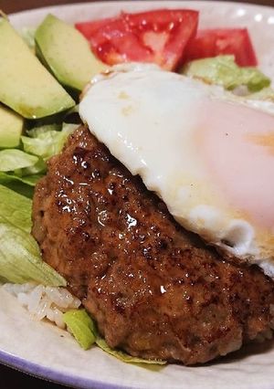 照り焼きハンバーグのロコモコだよ。-レシピのメイン写真